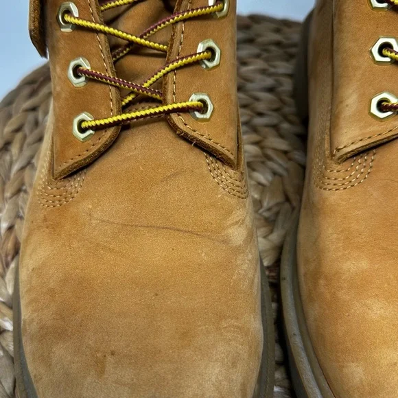 Timberland Leather 18094 6 Inch Waterproof Padded Collar Boots Size 10.5 Men's
